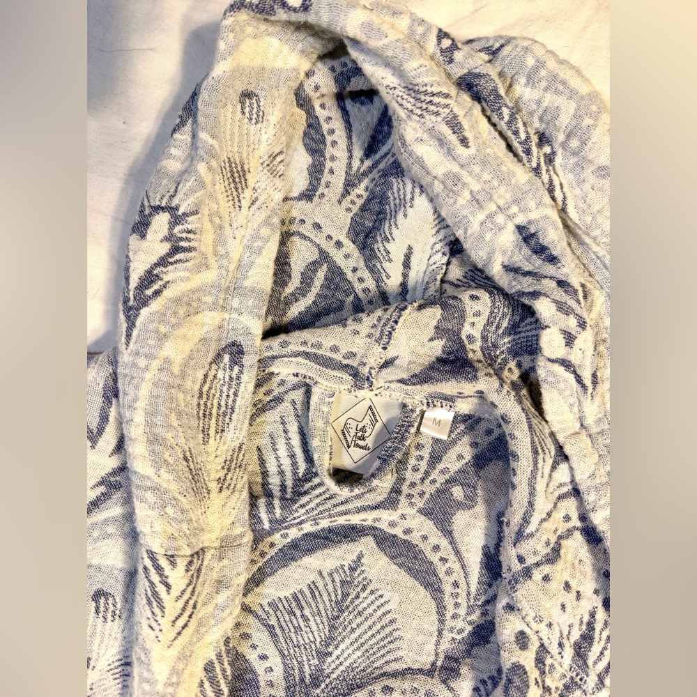 LET’S TALK TOWELS Turkish Cotton Palmette Robe Beach Cover Up - Picture 8 of 14